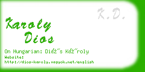 karoly dios business card